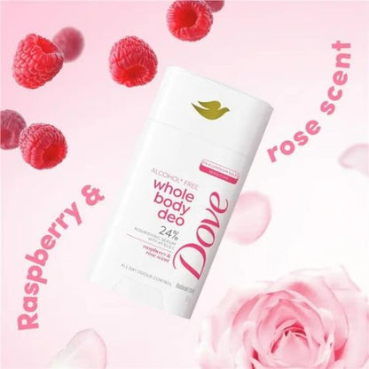 Dove Women Whole Body Deodorant Stick Raspberry & Rose 81g