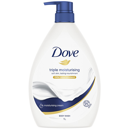 Dove Triple Hydrate Moisturizing Body Wash 1L