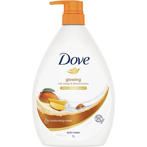 Dove Glowing Mango and Almond Butters Nourishing Body Wash 1L