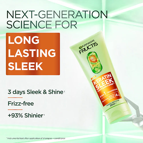 Garnier Fructis Keratin Sleek Shampoo and Conditioner 200ml