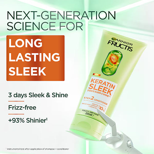Garnier Fructis Keratin Sleek Shampoo and Conditioner 200ml