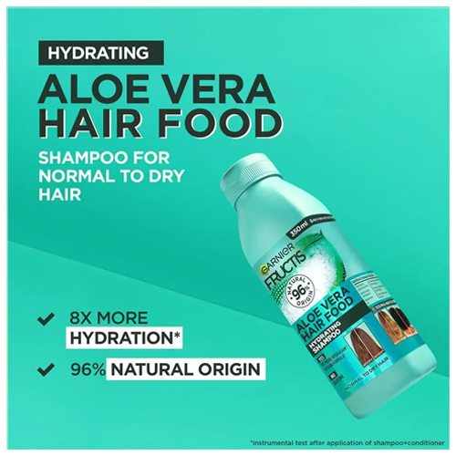 Garnier Fructis Hair Food Hydrating Aloe Vera Shampoo for Normal Hair 350ml