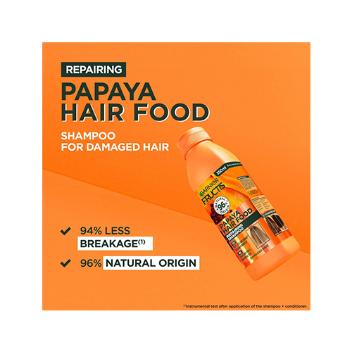 Garnier Fructis Papaya Hair Food Shampoo For Damaged Hair 350ml
