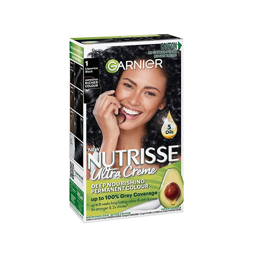 Garnier Nutrisse Ultra Creme Permanent Hair Color 1 Liquorice Black