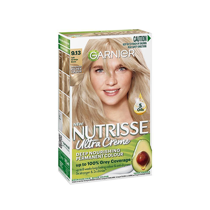 Garnier Nutrisse Ultra Creme Permanent Hair Color 9.13 Light Ash Beige Blonde