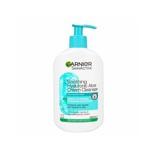 Garnier Soothing Hyaluronic Aloe Cream Cleanser For Dehydrated Skin 250ml