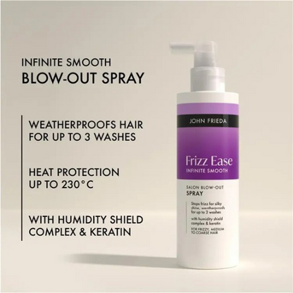 John Frieda Infinite Smooth Salon Blow-Out Spray 200ml