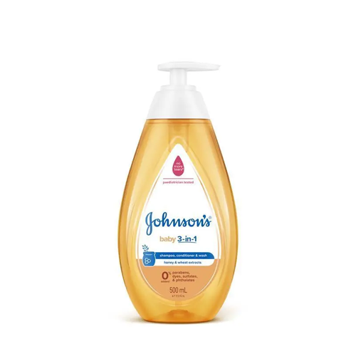Johnson's Baby 3 In 1 Shampoo, Conditioner and Wash 500ml