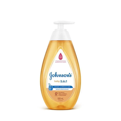 Johnson's Baby 3 In 1 Shampoo, Conditioner and Wash 500ml