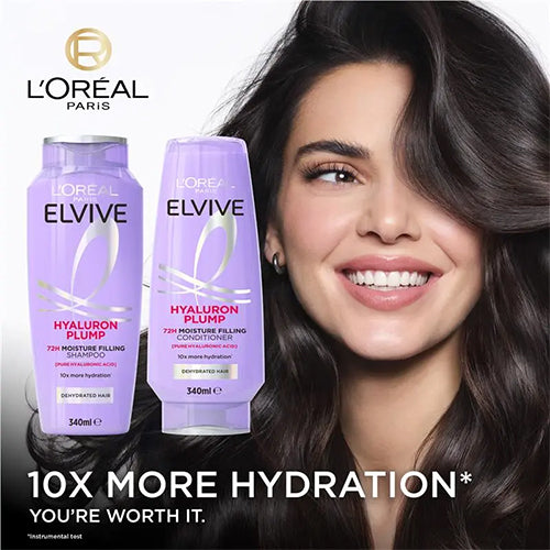 L'Oreal Elvive Hyaluron Plump Moisture Filling Shampoo and Conditioner 340ml