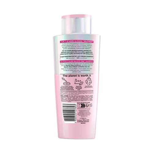 L'Oreal Elvive Sulfate Free Glycolic Gloss Shampoo for Dull, Porous Hair 200ml