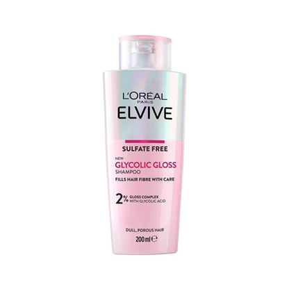 L'Oreal Elvive Sulfate Free Glycolic Gloss Shampoo for Dull, Porous Hair 200ml