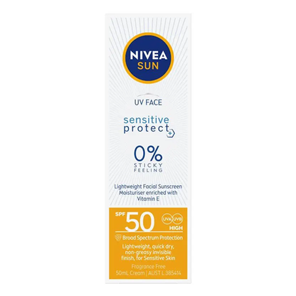 Nivea Sun Sensitive Protect 0% Sticky Feeling SPF 50 Sunscreen 50ml