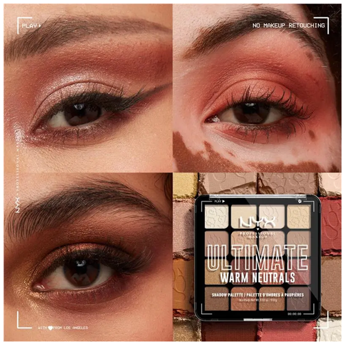 NYX Ultimate Warm Neutrals Shadow Palette 16 Colors