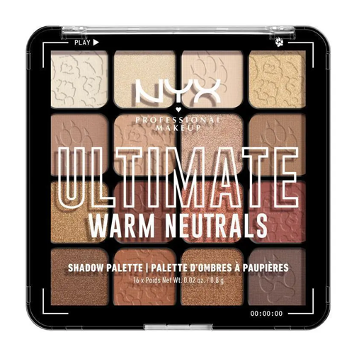NYX Ultimate Warm Neutrals Shadow Palette 16 Colors