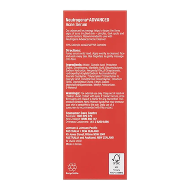 Neutrogena Advanced Acne Serum 30ml