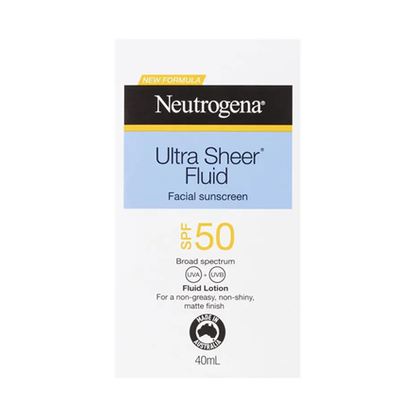 Neutrogena Ultra Sheer Face Fluid Facial Sunscreen SPF 50 40ml