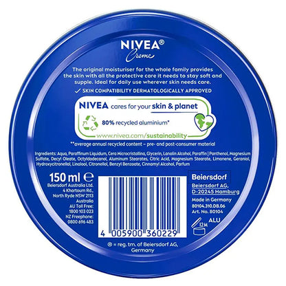 Nivea Creme Moisturizer Blue Tin 150ml