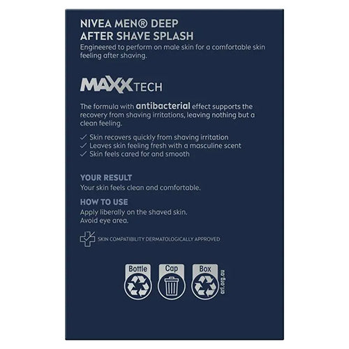 Nivea Men Deep Comfort After Shave Splash 100ml