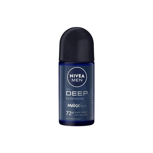 Nivea Men Deep Darkwood Black Carbon Antiperspirant Roll On 50ml