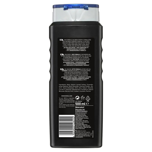 Nivea Men Active Clean 3 In 1 Shower Gel 500ml