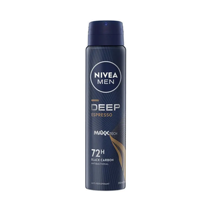 Nivea Men Deep Espresso Black Carbon Antiperspirant Spray 250ml