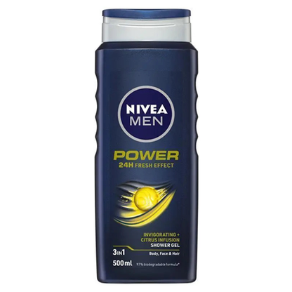 Nivea Men Power Refreshing 3 In 1 Shower Gel 500ml