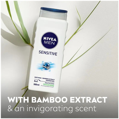 Nivea Men Sensitive 3 In 1 Shower Gel 500ml