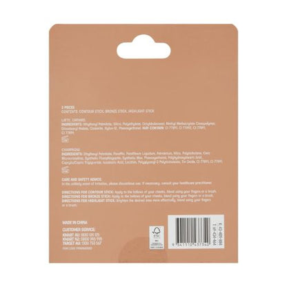 OXX Cosmetics 3 Piece Mini Contour Kit - Latte, Champagne and Caramel