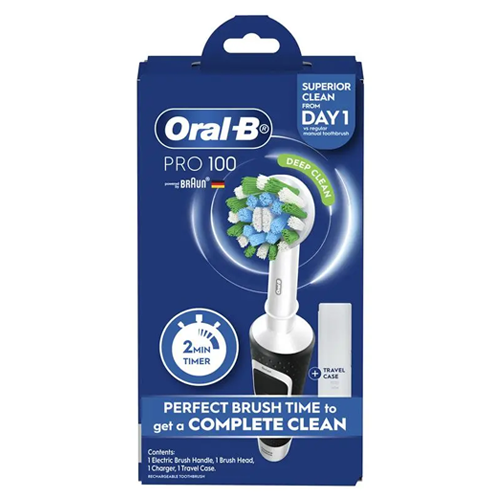 Oral B Pro 100 Cross Action Power Toothbrush Black