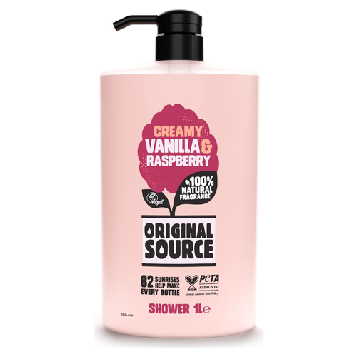 Original Source Creamy Vanilla and Raspberry Shower Gel 1L