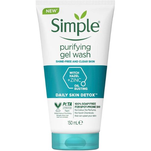 Simple Cleansing Facial Wash Gel Daily Skin Detox Purifying 150mL