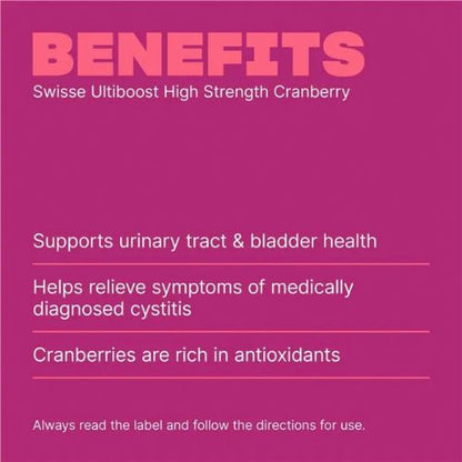 Swisse Cranberry 25000mg Supports Urinary Tract & Bladder Health 30 Capsules