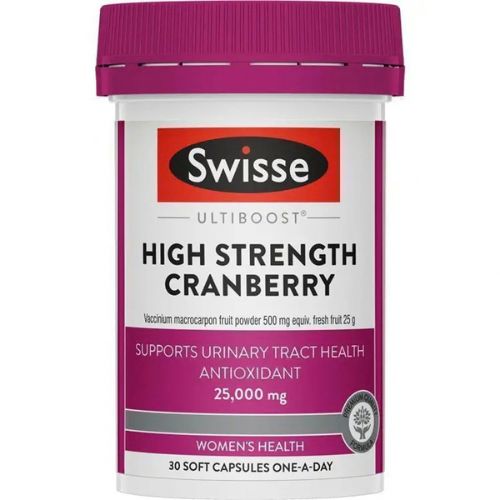 Swisse Cranberry 25000mg Supports Urinary Tract & Bladder Health 30 Capsules