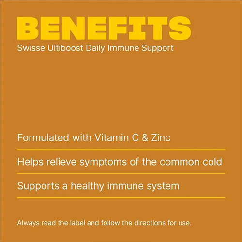 Swisse Daily Immune Support with Vit C and Zinc 60 Tablets