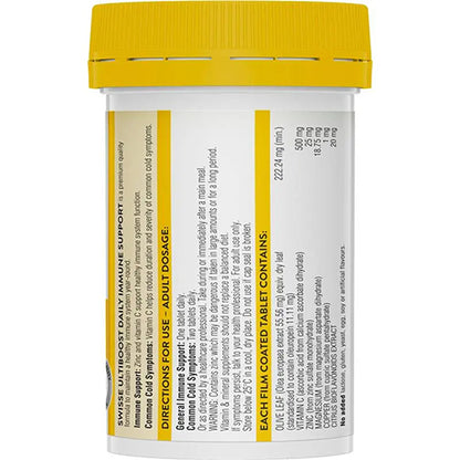 Swisse Daily Immune Support with Vit C and Zinc 60 Tablets