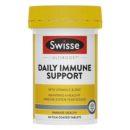 Swisse Daily Immune Support with Vit C and Zinc 60 Tablets