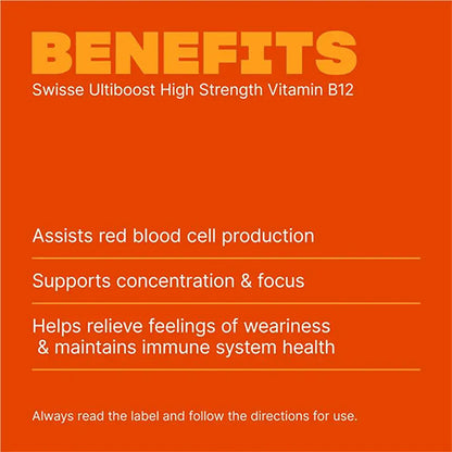Swisse High Strength Vitamin B12 60 Tablets