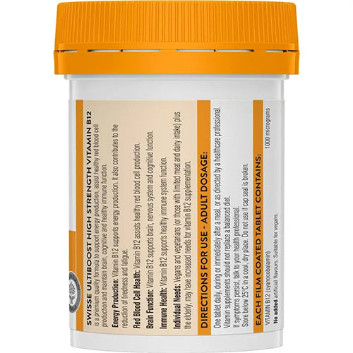 Swisse High Strength Vitamin B12 60 Tablets