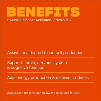 Swisse Ultiboost Activated Vitamin B12 (1000mcg) 60 Tablets