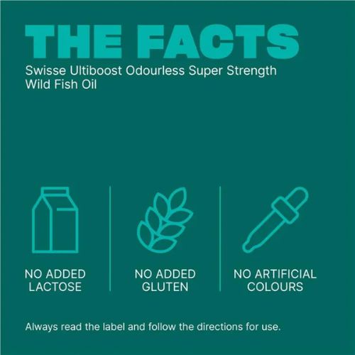 Swisse Ultiboost Odourless Super Strength Wild Fish Oil 2000mg 200 Capsules