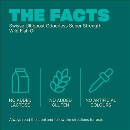Swisse Ultiboost Odourless Super Strength Wild Fish Oil 2000mg 200 Capsules