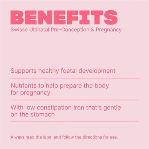 Swisse Ultinatal Pre Conception & Pregnancy Multivitamin 180 Capsules