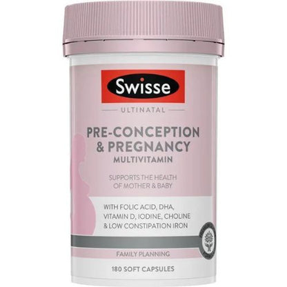 Swisse Ultinatal Pre Conception & Pregnancy Multivitamin 180 Capsules