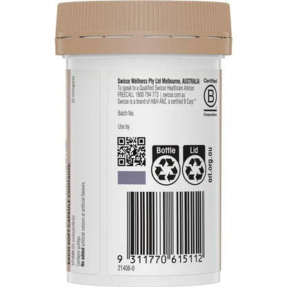 Swisse Vitamin D 250 Capsules