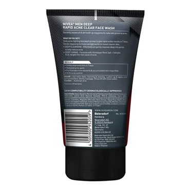 Nivea Men Deep Rapid Acne Clear Face Wash 150ml